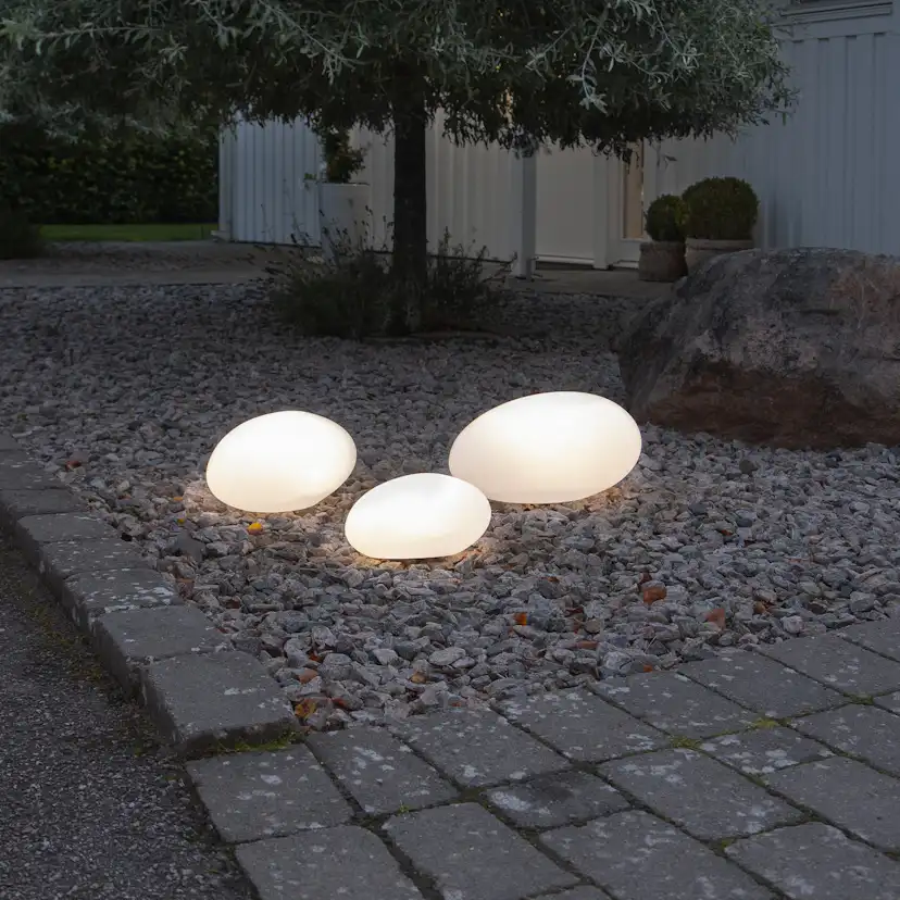 Solcellsdekoration Star Trading Globy Stone Twilight