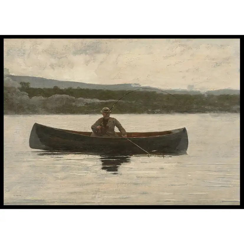 Poster Gallerix Playing A Fish By Winslow Homer