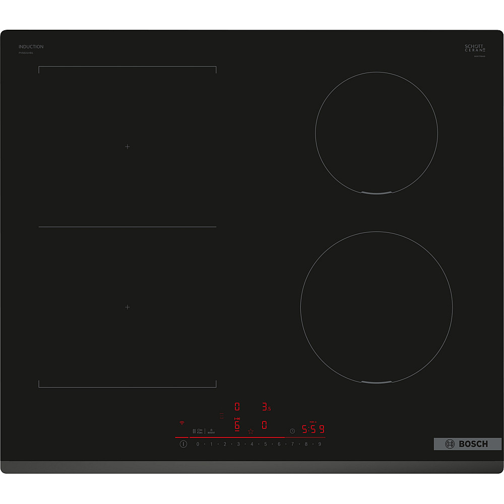 Induktionshäll Bosch Serie 6 PVS631HB1E Svart Automatisk Fläkt