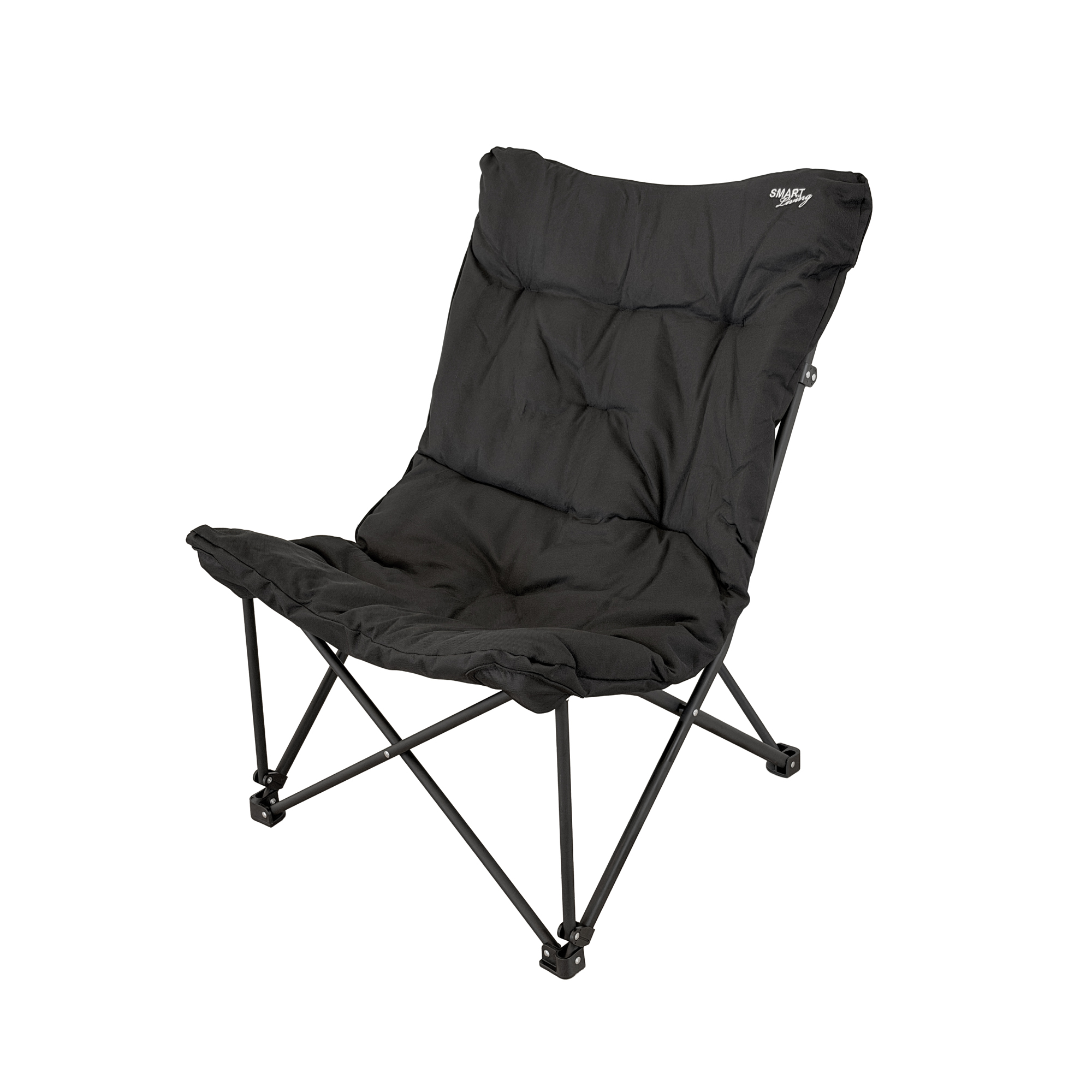 Campingstol Smart Living Lounge Black Edition