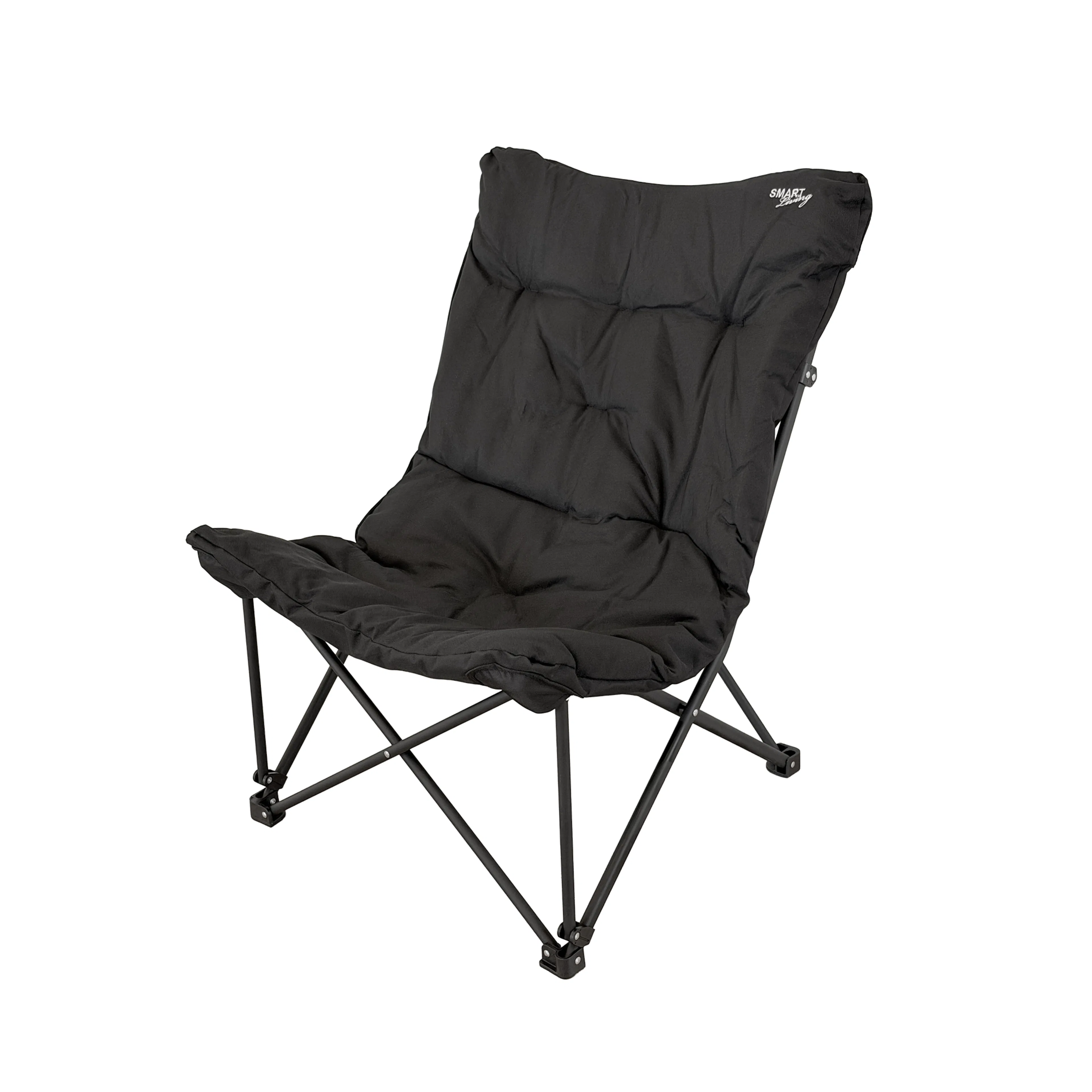 Campingstol Smart Living Lounge Black Edition