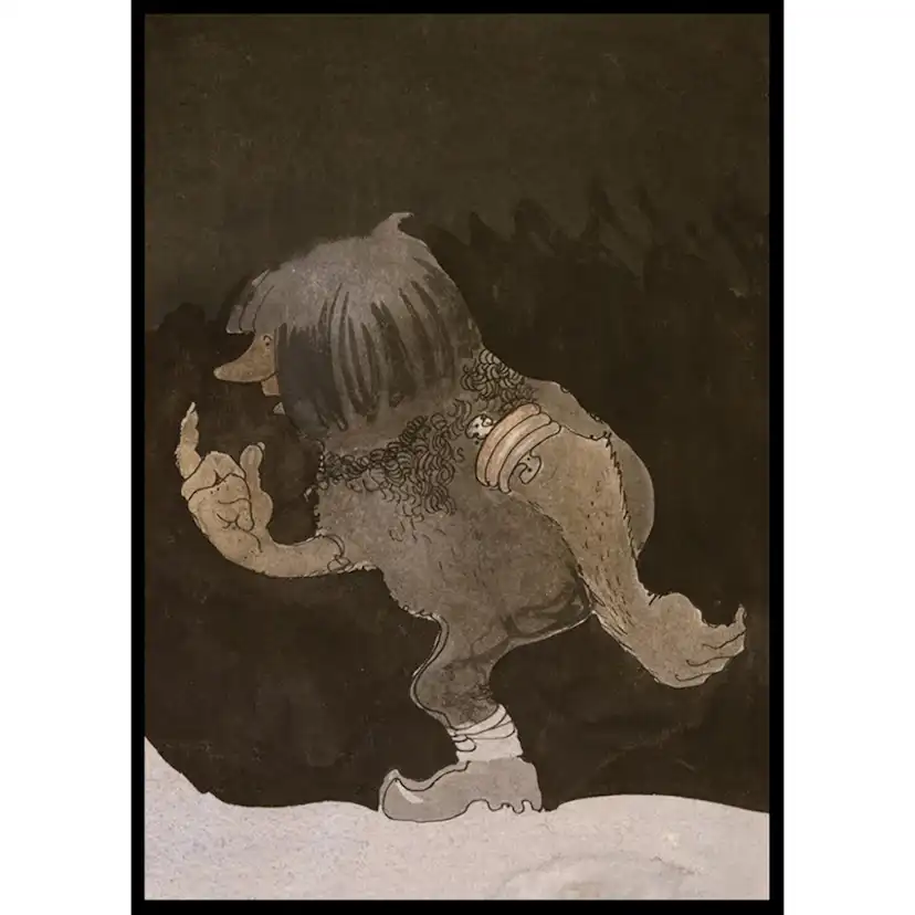 Poster Gallerix Troll på vandring av John Bauer