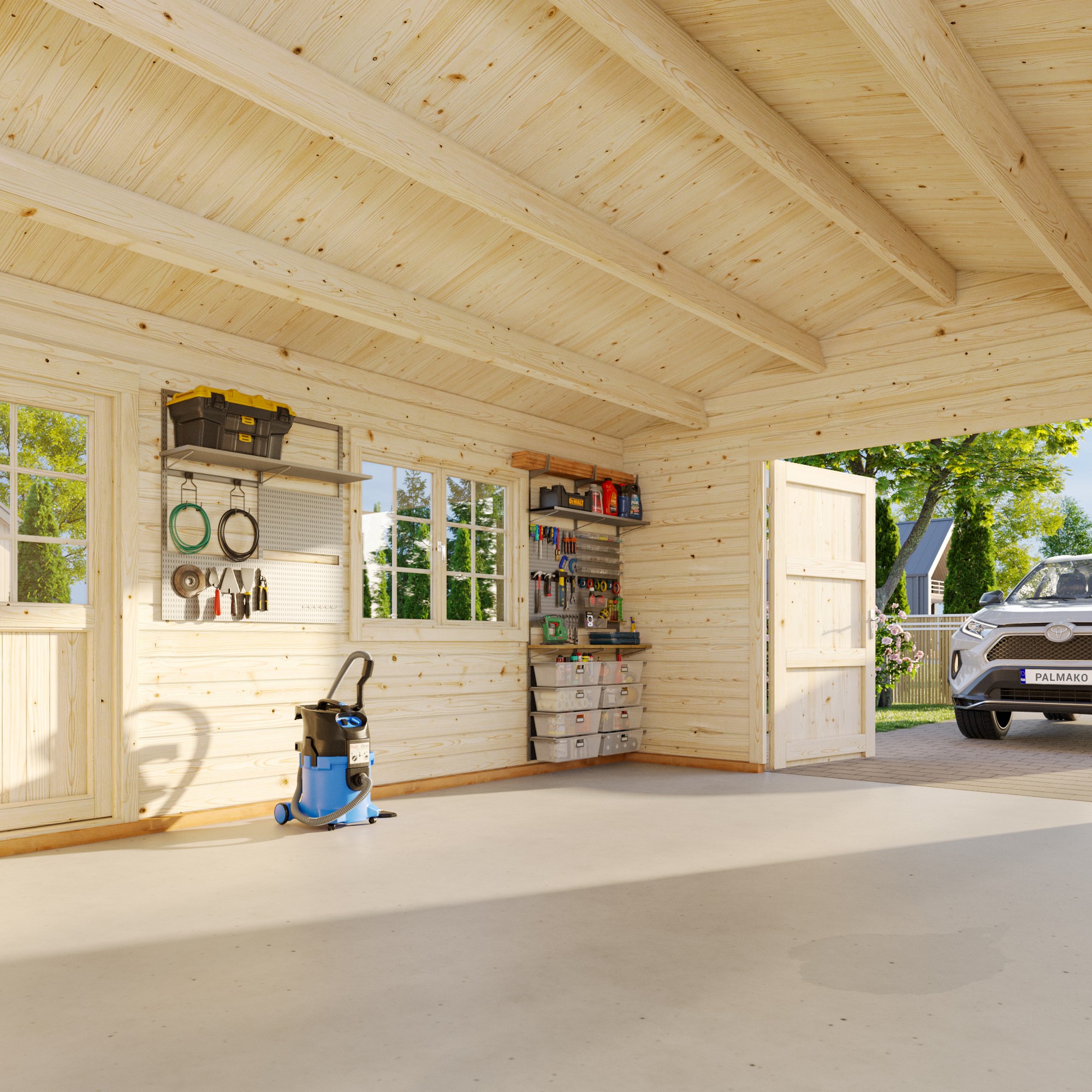 Garage Palmako Roger 23,9 m2 med Dörr