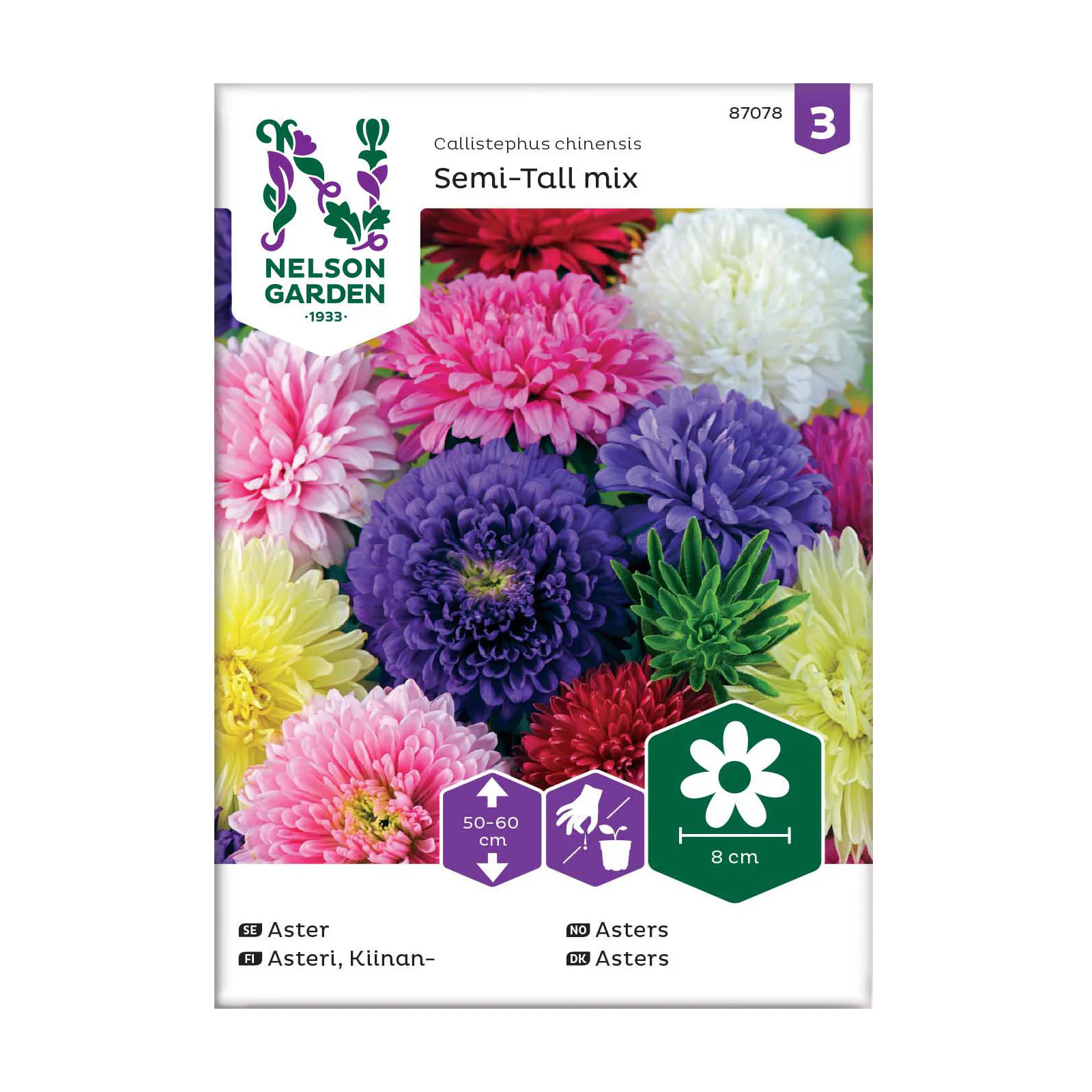Frö Aster Nelson Garden Dubbel Mix