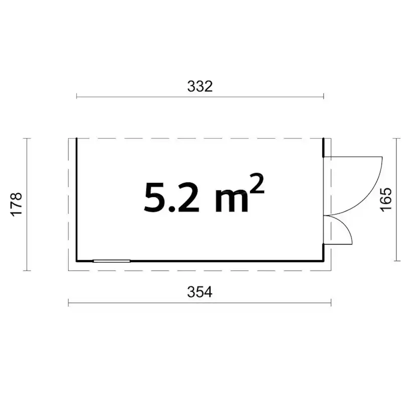 Förråd Palmako Mia 5,2 m2