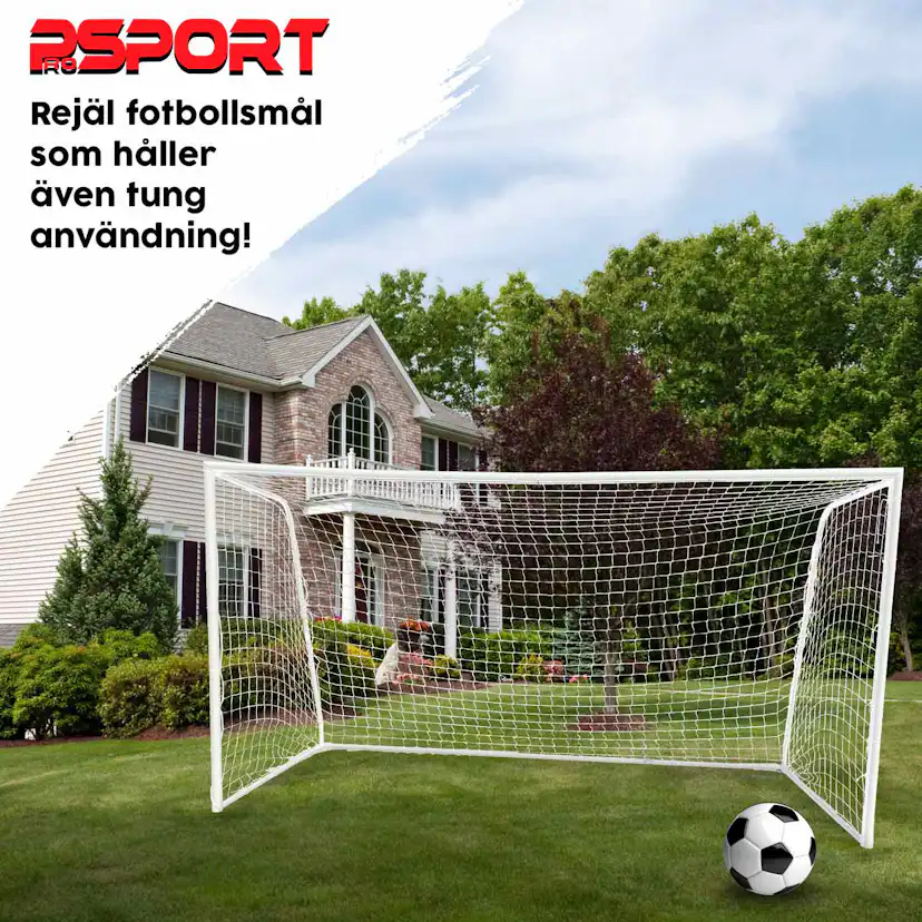 Fotbollsmål ProSport Robust med Ram i Stål 210x150x50 cm