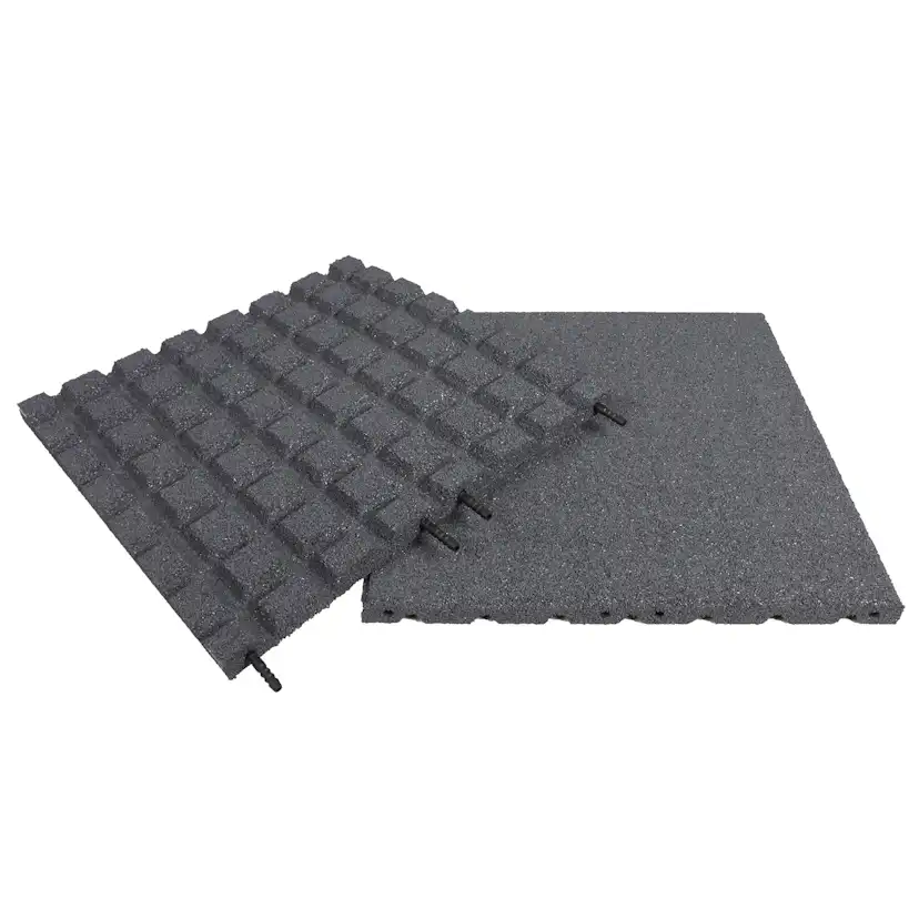 Gummiplatta Nordic Play 500x500x30 Svart