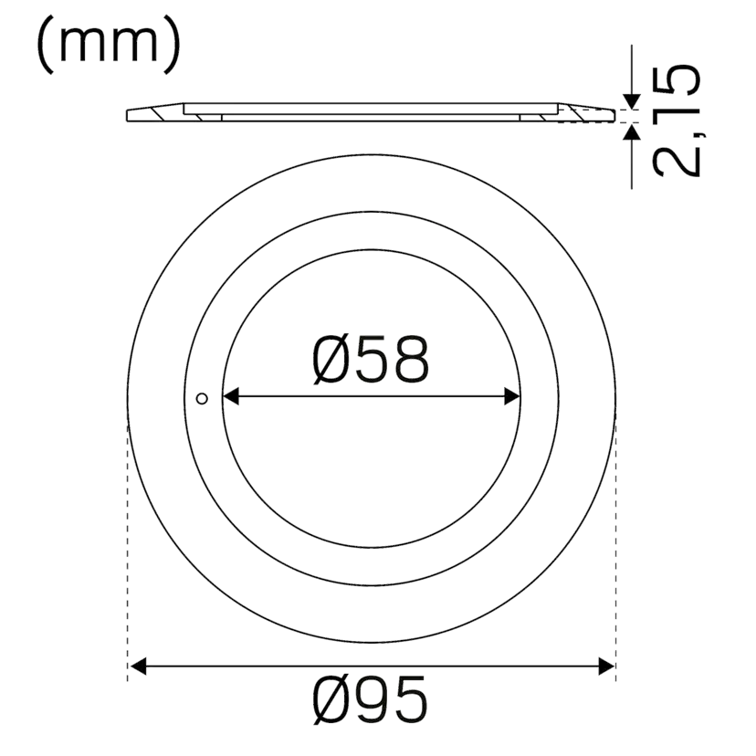 Täckring Hide-a-lite Optic S 95