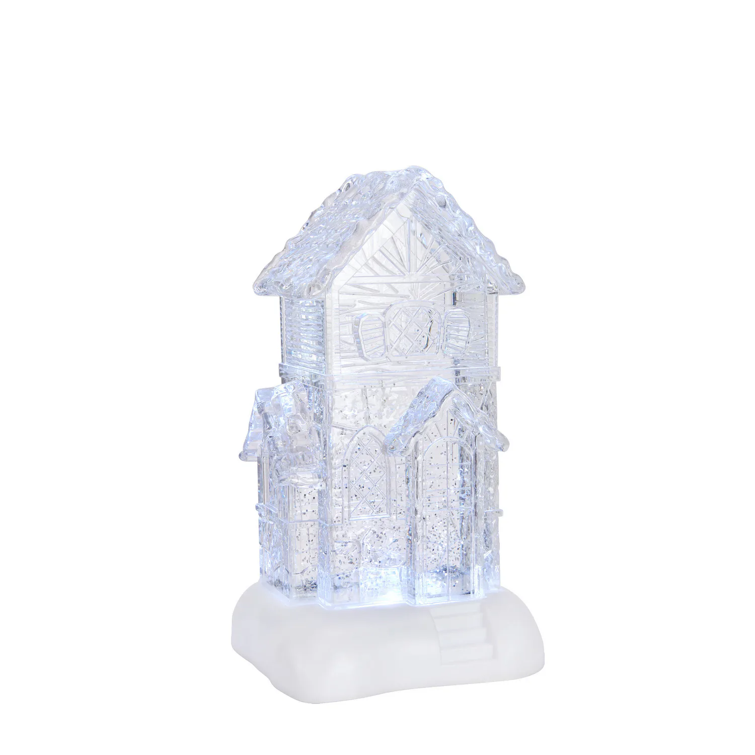 Bordsdekoration Markslöjd Dale Transparent Pepparkakshus med LED-belysning