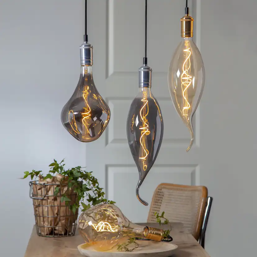 LED-lampa Star Trading Filament E27 A165 Industrial Vintage Dimbar 3,8W