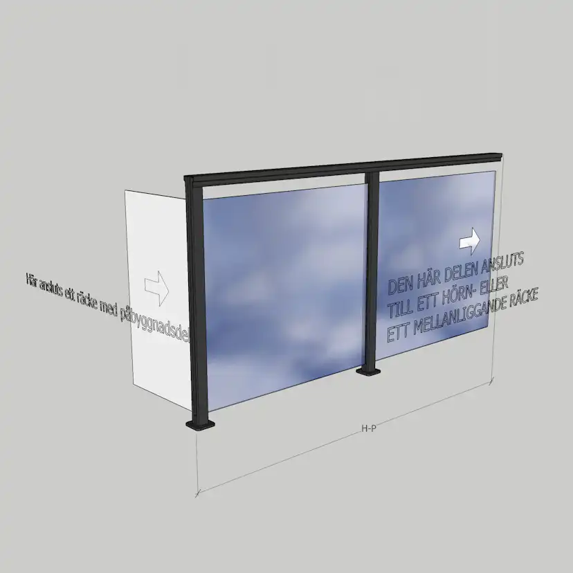 Alu. Vit Ovanpå 1400 mm H-P 1400x1100 mm Vit