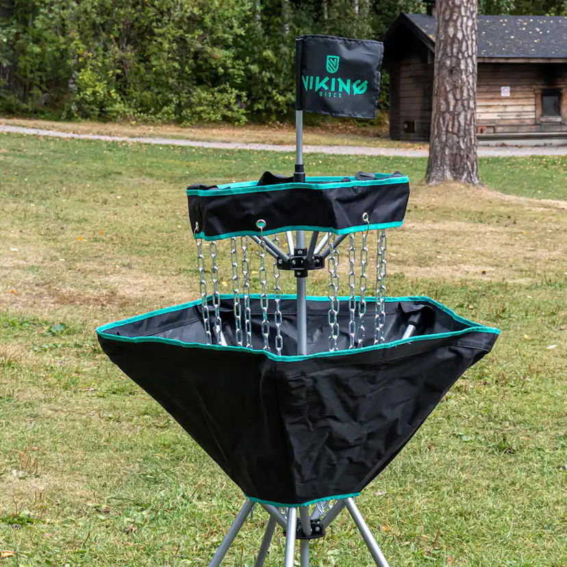 Frisbeegolfkorg Viking Discs Raid Basket Hopfällbart, Inkl. Väska