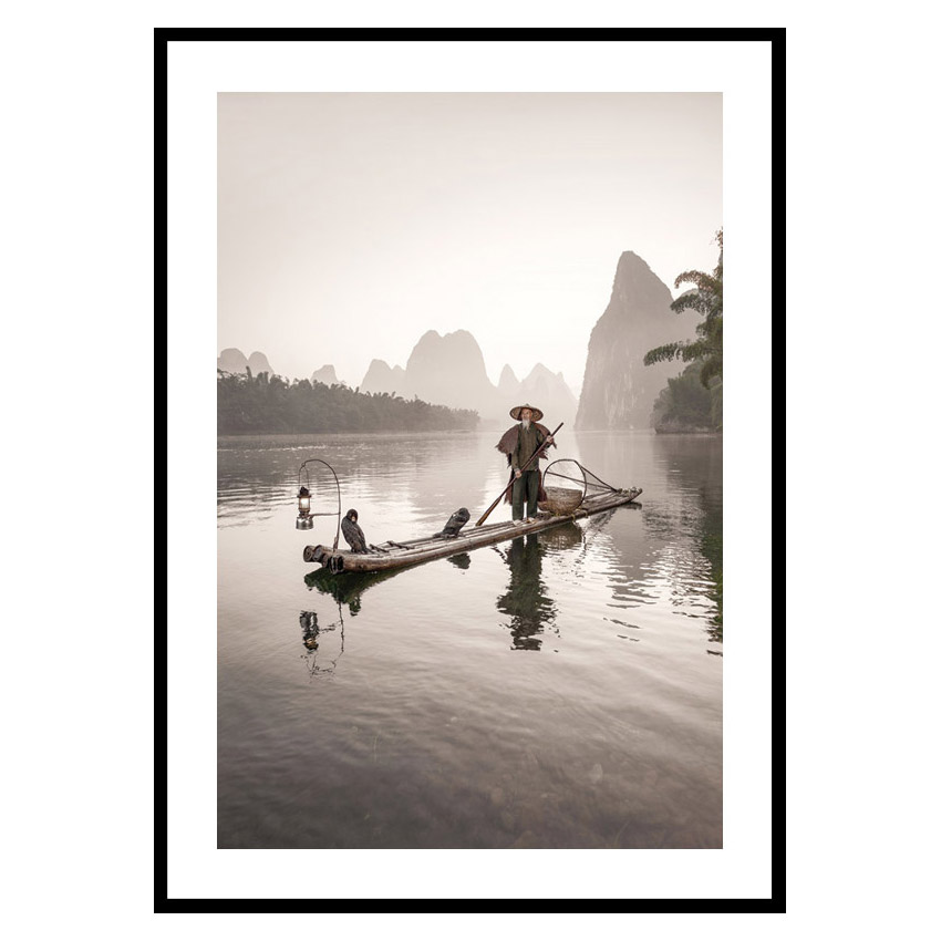 Poster Gallerix Fisherman And Birds