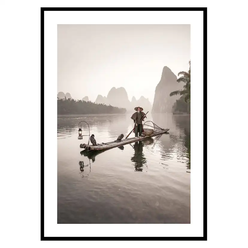 Poster Gallerix Fisherman And Birds