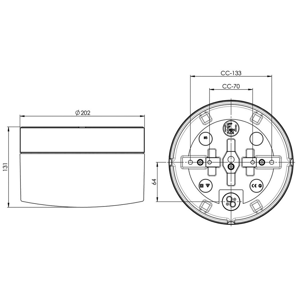 Vägg-/Taklampa Ifö Electric Opus 200 Rak med Sensor