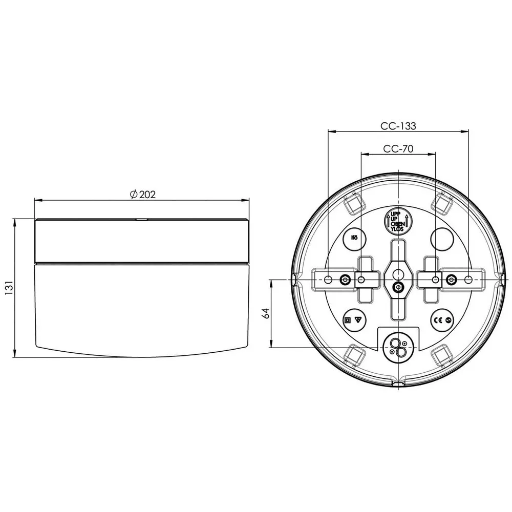 Vägg-/Taklampa Ifö Electric Opus 200 Rak med Sensor