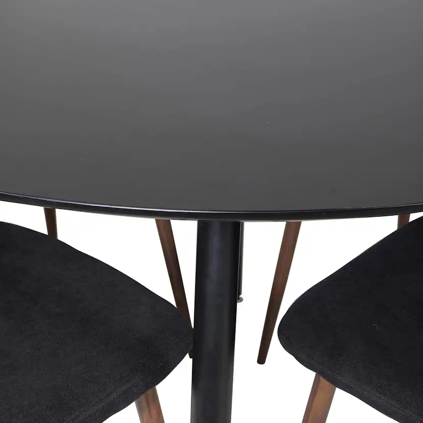 Matgrupp Venture Home Silvia med 4 Pobbie Stolar Runt Polyestertyg