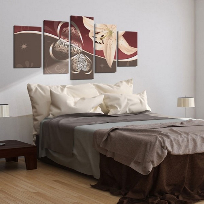 Tavla Arkiio Abstraction With Lily 5 delar