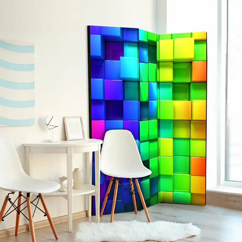 Rumsavdelare Arkiio Colourful Cubes 135x172 cm