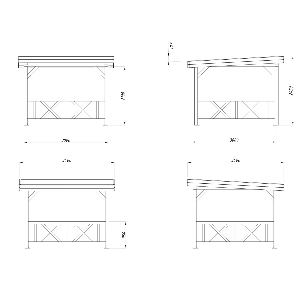 Lenna 8,3 m2 Set 301 WTDIP Behandling: Impregnerad transparent