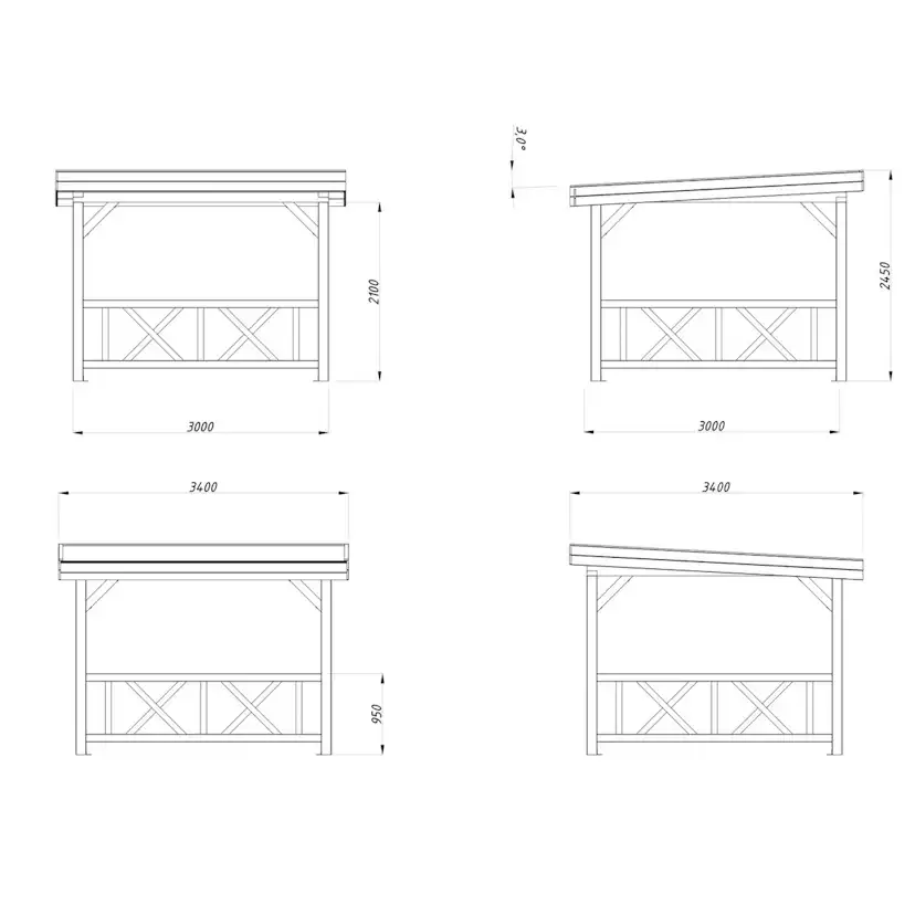 Lenna 8,3 m2 Set 301 WTDIP Behandling: Impregnerad transparent