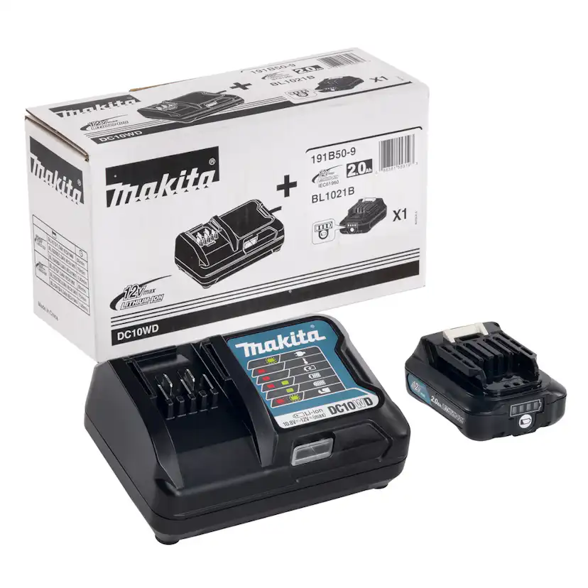 Batteripaket Makita 191B50-9 12V 2,0 Ah Li-ion Batteri och Laddare