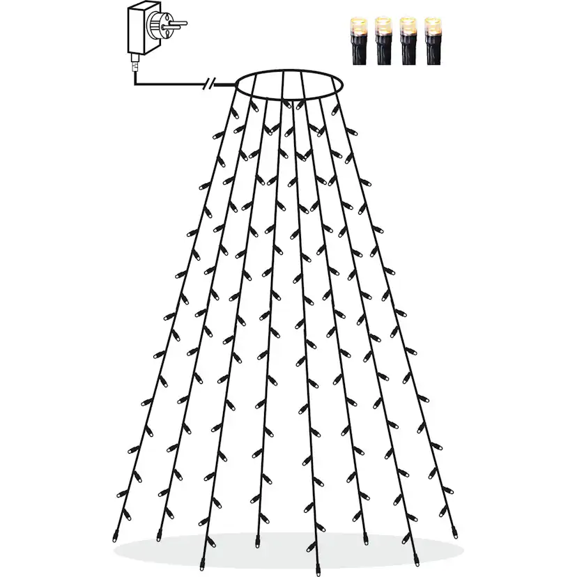 Julgransslinga Star Trading LED-Ljusslinga med 160 Varmvita Ljus
