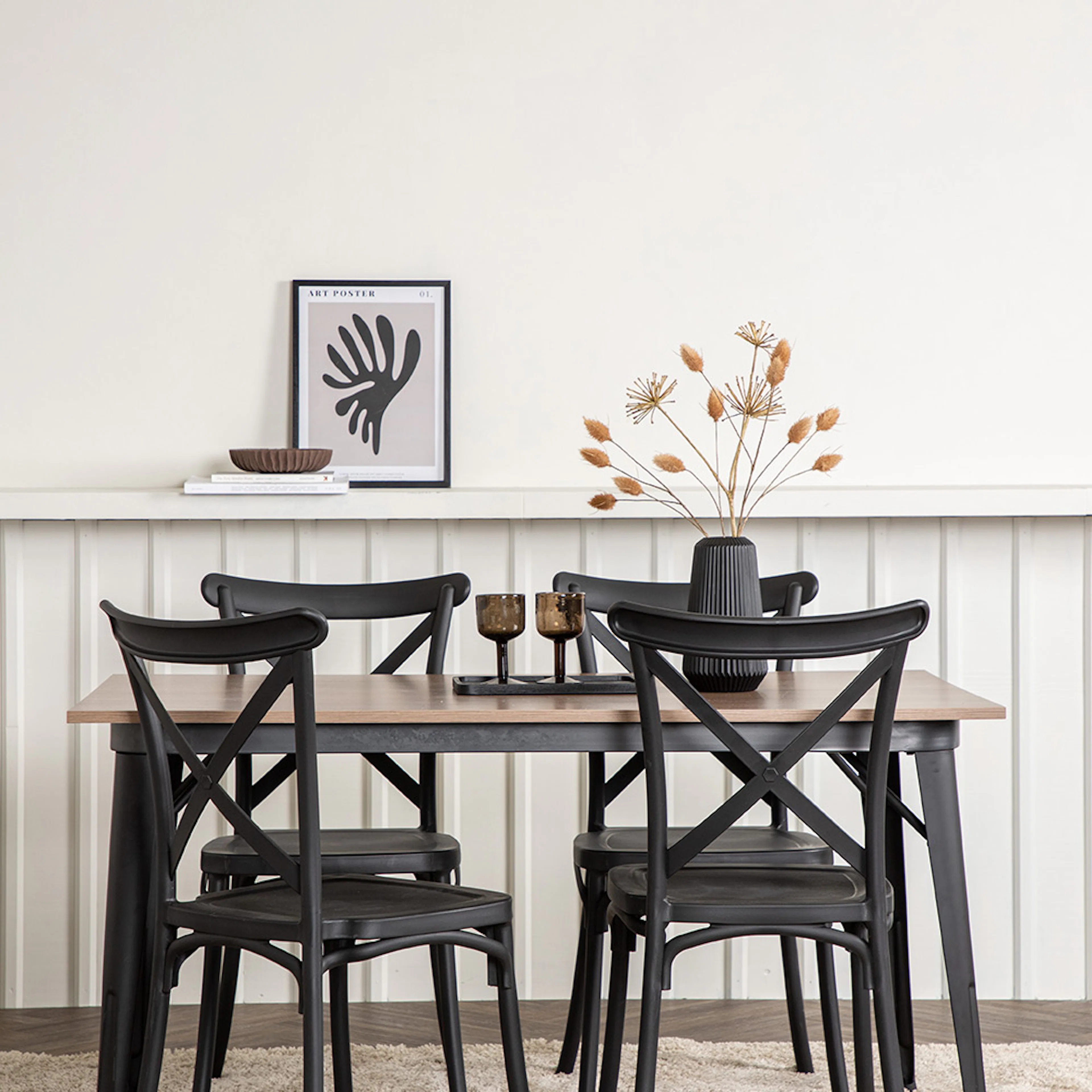 Matgrupp Venture Home Tempe med 4 Crosett Stolar