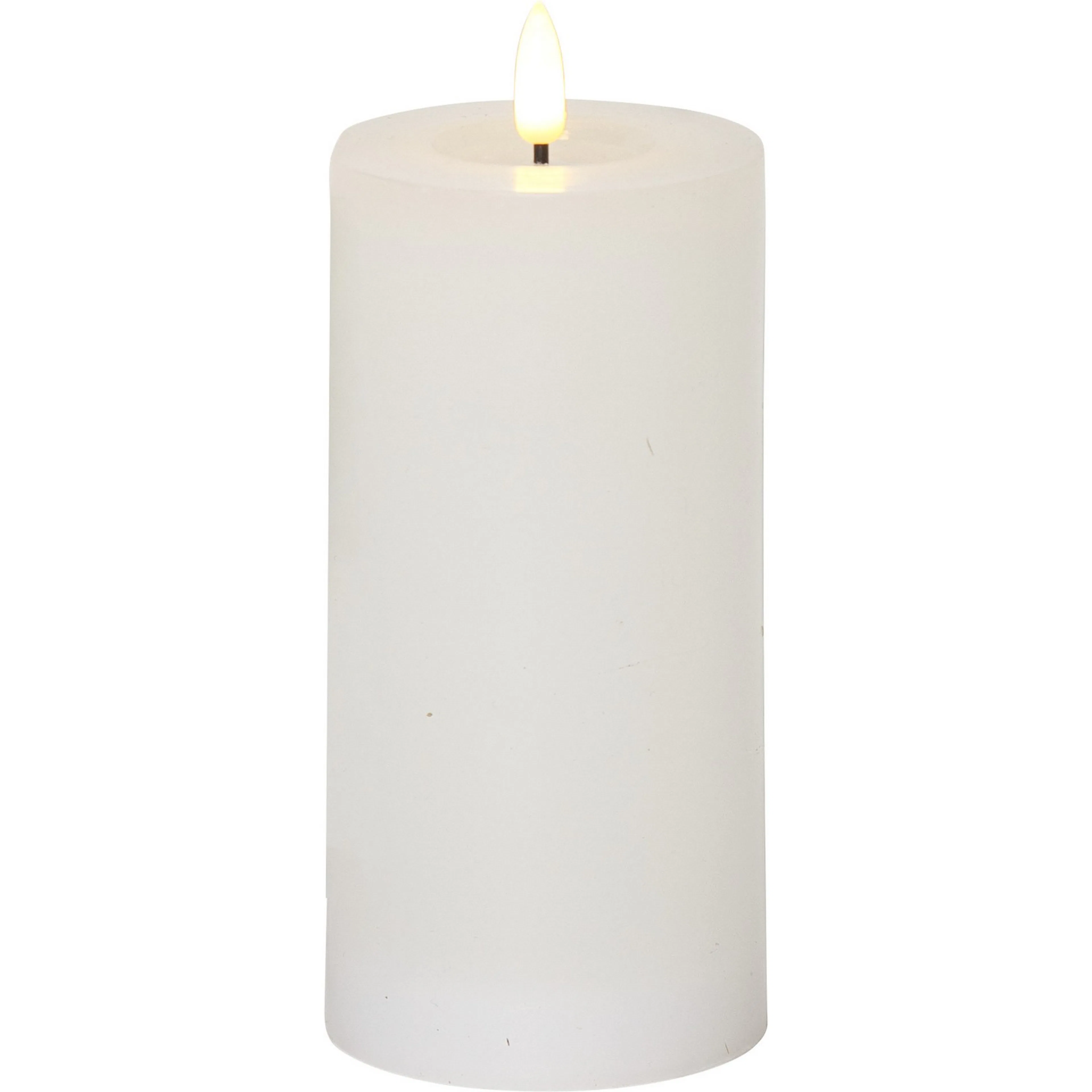 LEDBlockljus Flamme Flow H: 175 mm, Vit