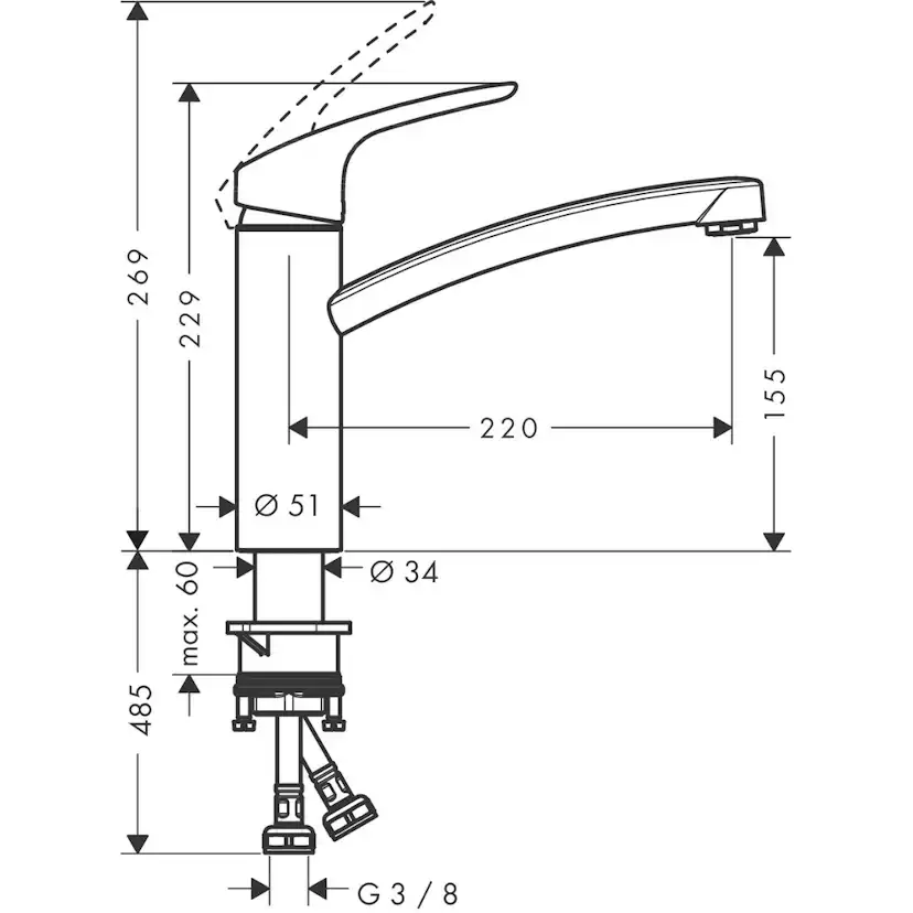 Köksblandare Hansgrohe Focus E²