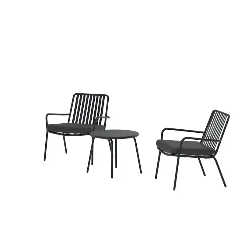 Mykonos Lounge Set - Black / Black Black