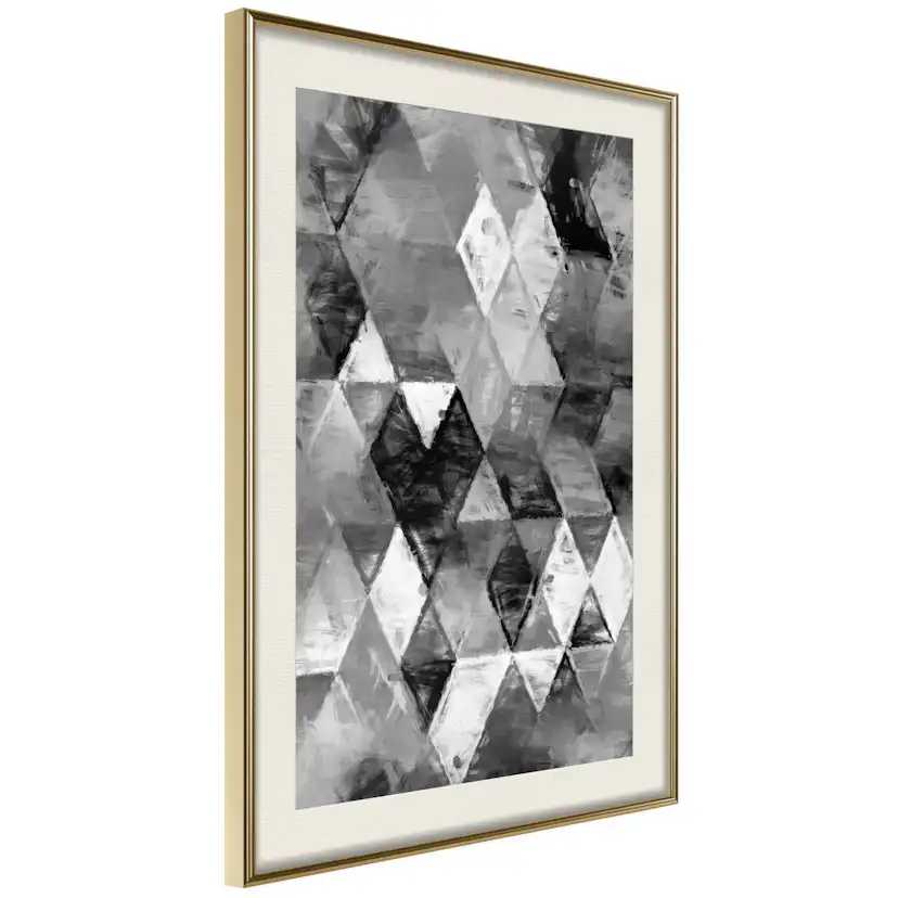 Poster Artgeist Affisch Black and White Diamonds
