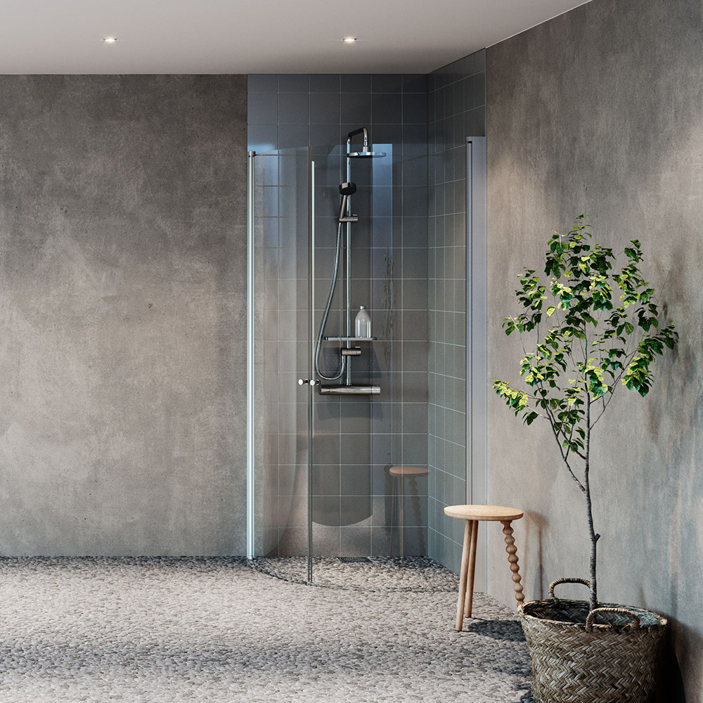 Contura Shower Showerama 10-4 duschvägg för rund Duschhörna: B=90cm, L=9 Mått: 900x900x2000 mm