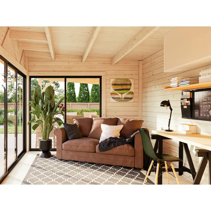 Stuga Palmako Andrea 24,2 m² Slide (inv. 15,2+7,9 m²)