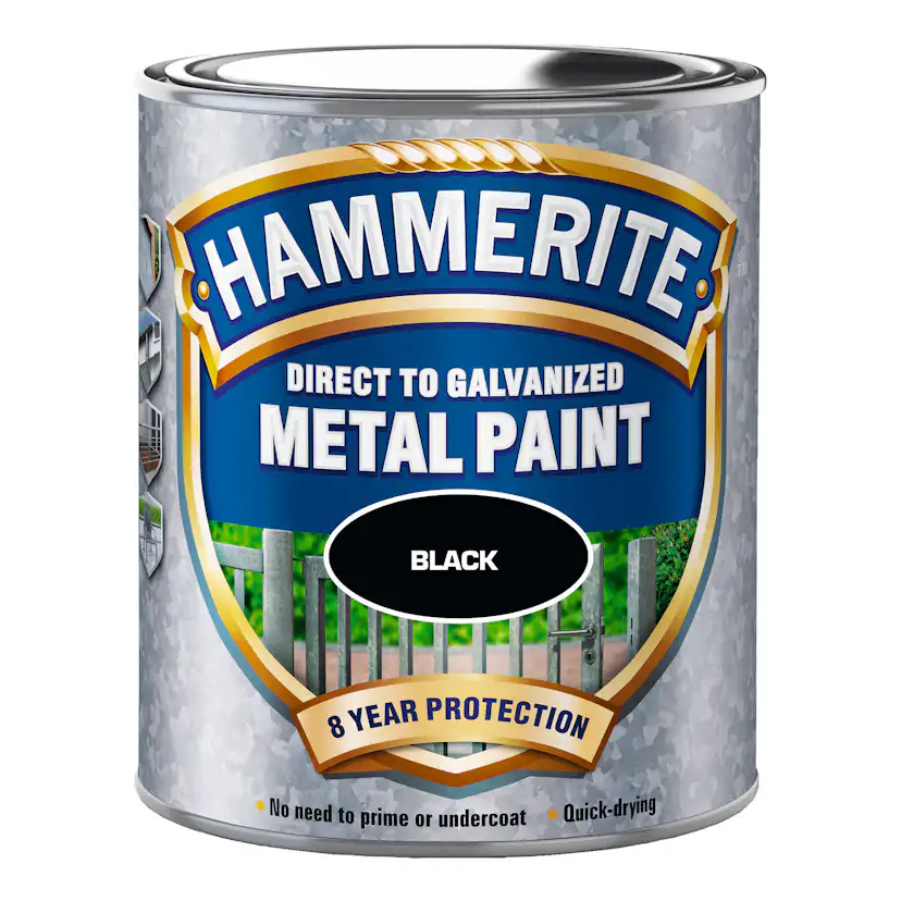 Metallfärg Hammerite Direkt På Galv Svart 750ml