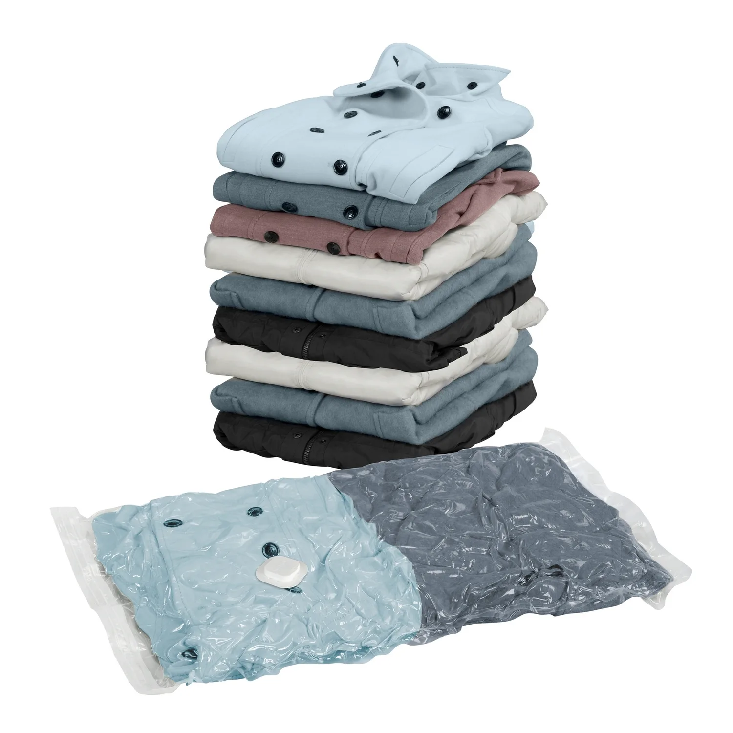 Vakuumpåse WENKO Vakuum Platsbesparande Klädförvaring S 5-pack ink Pump