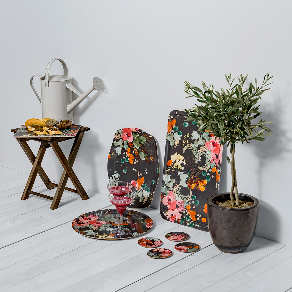 Glasunderlägg Åry Trays Garden Bouquet
