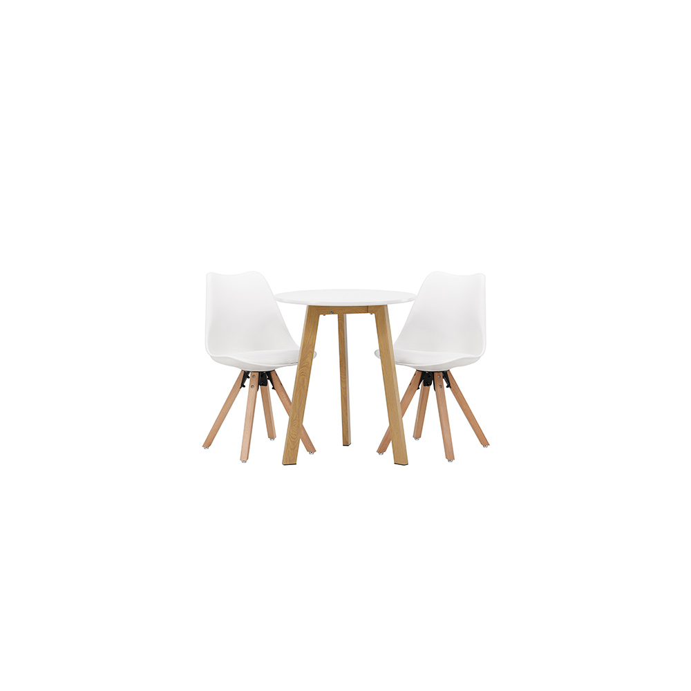 Matgrupp Venture Home Leonora Ø65 cm med 2 st Zeno stolar