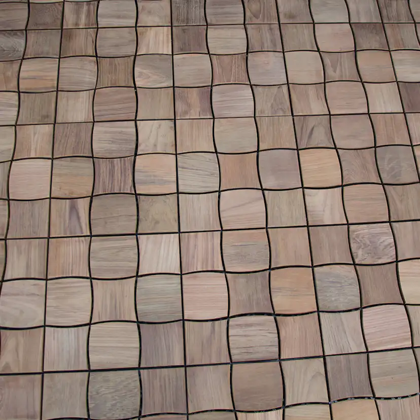 Trall Strand Stainless Teak Deltaplattan 30x30 Typ I