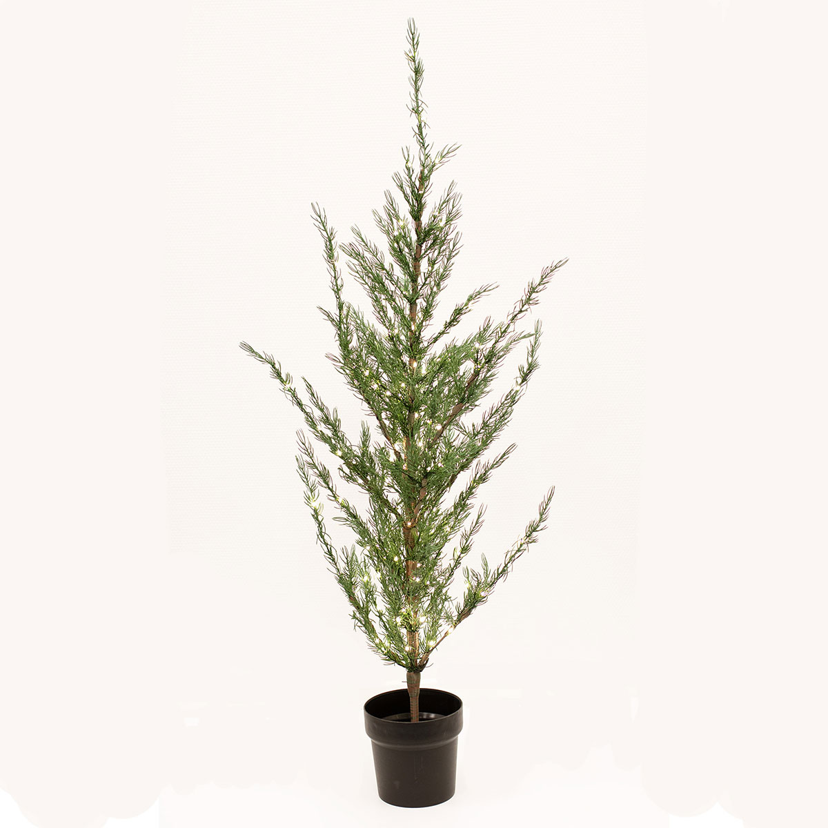 Plastgran Nordic Winter Konstgjort Cederträ i kruka med LED 120 cm
