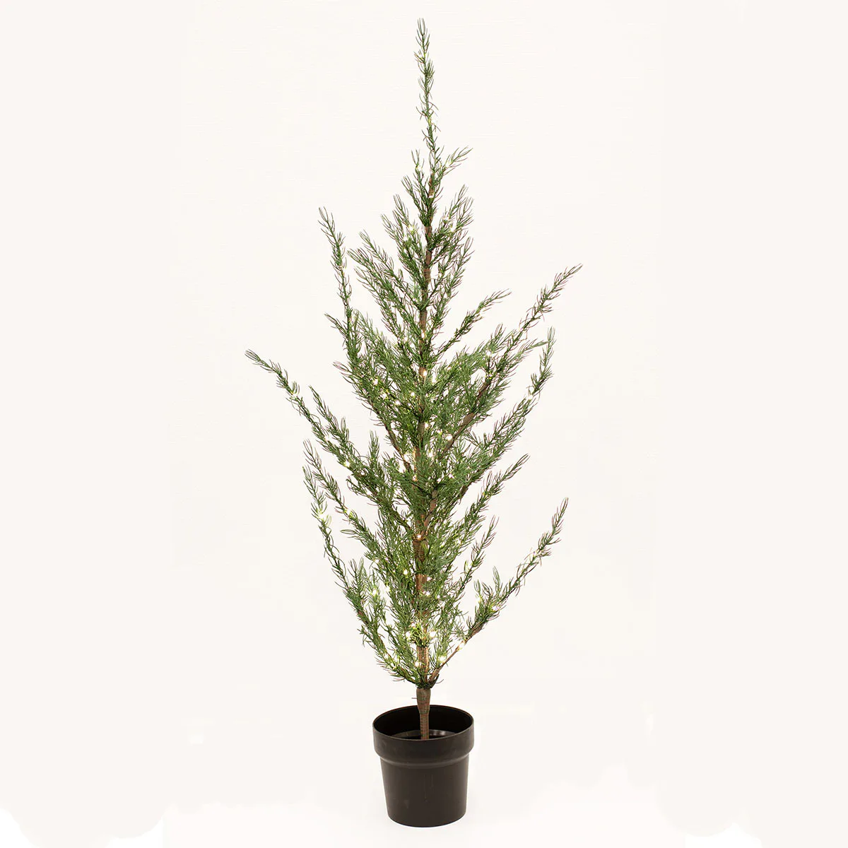 Plastgran Nordic Winter Konstgjort Cederträ i kruka med LED 120 cm