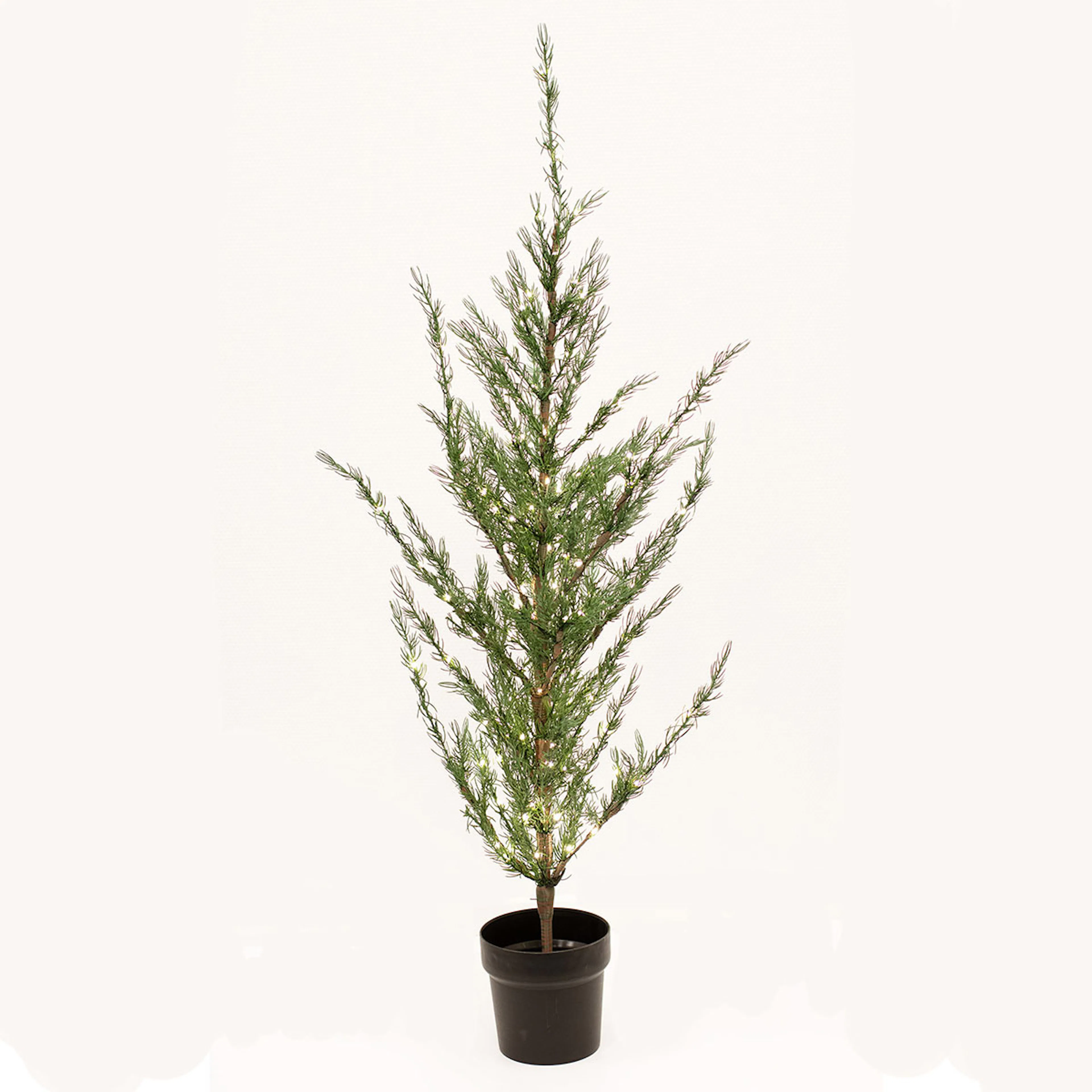 Plastgran Nordic Winter Konstgjort Cederträ i kruka med LED 120 cm