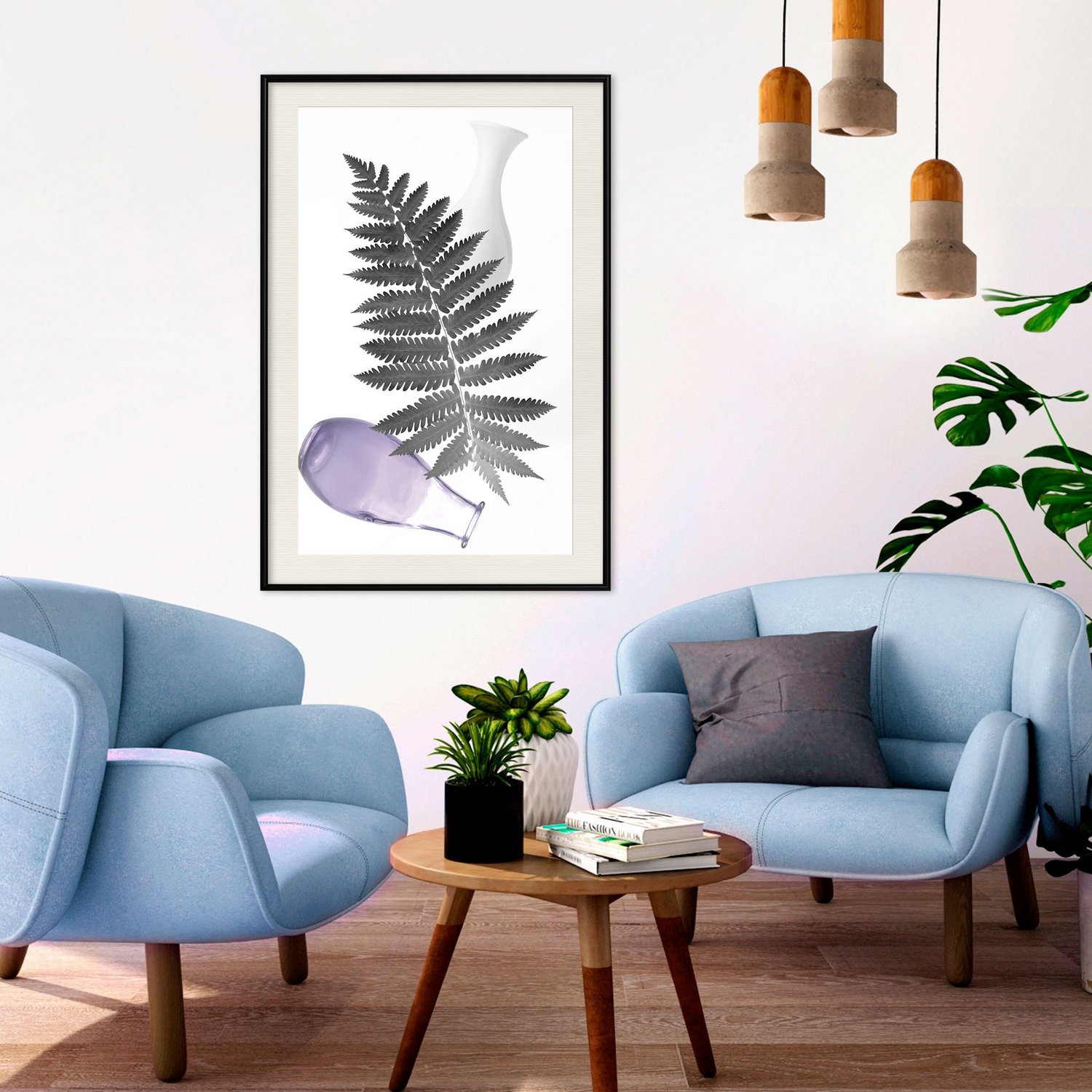 Affisch - Natural Composition [Poster] 30x45 Svart ram med passepartout, 30x45 cm
