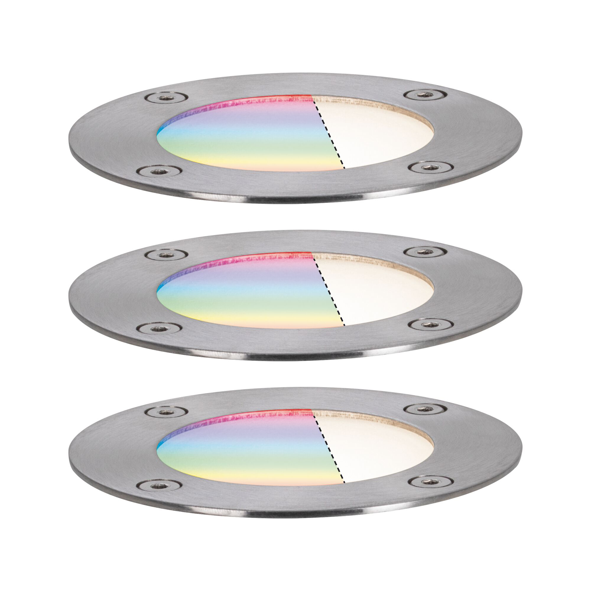LED Infälld Markbelysning Paulmann Plug & Shine Smart Home Zigbee 3.0 Floor Profil IP67 RGBW+ 3,7W 3-pack