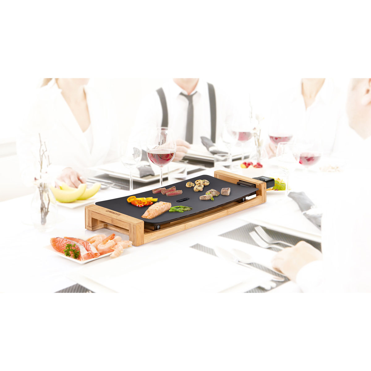 Bordsgrill Princess Table Chef Pure Black Bamboo 50x25 cm