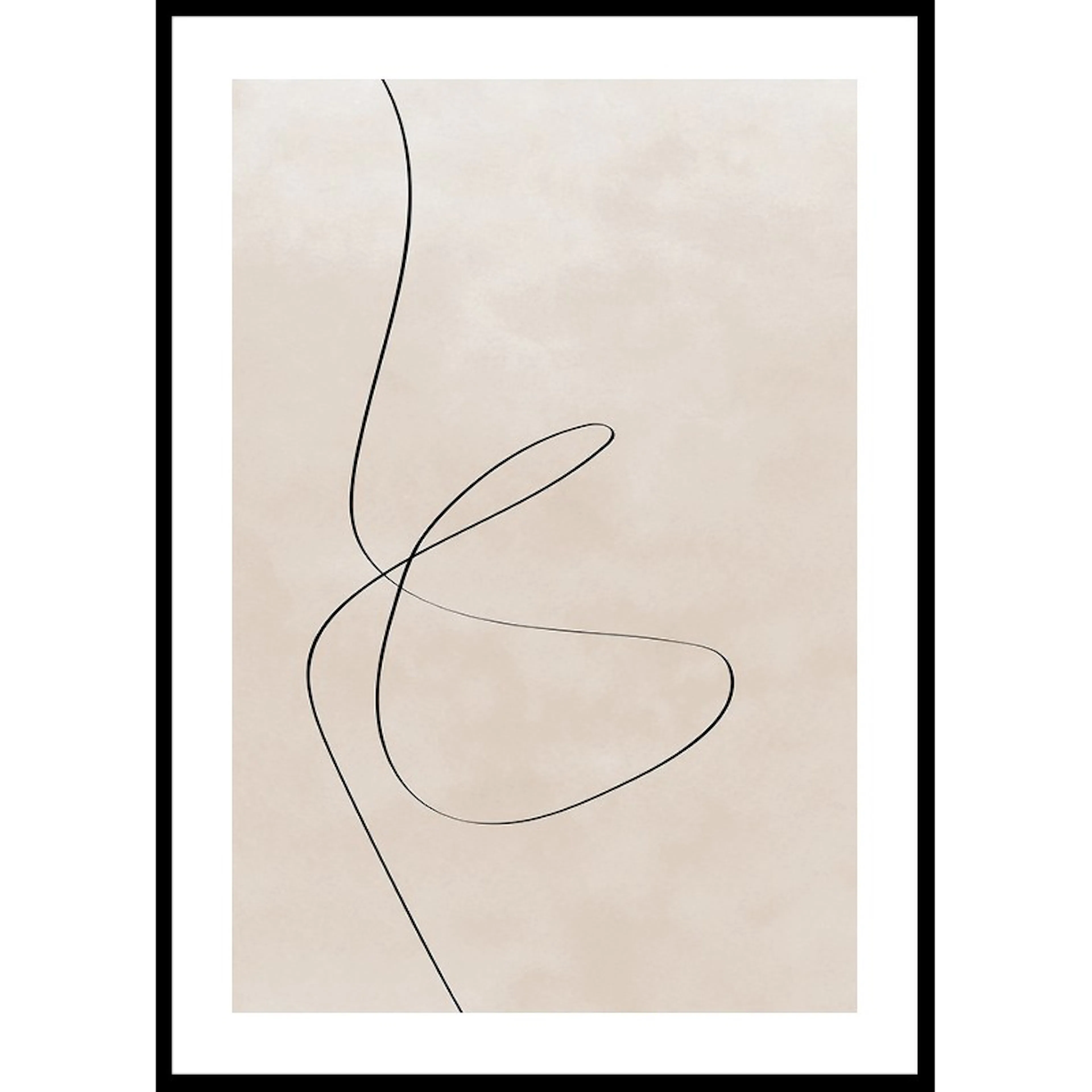 Poster Gallerix Line Art Abstract Shapes No2