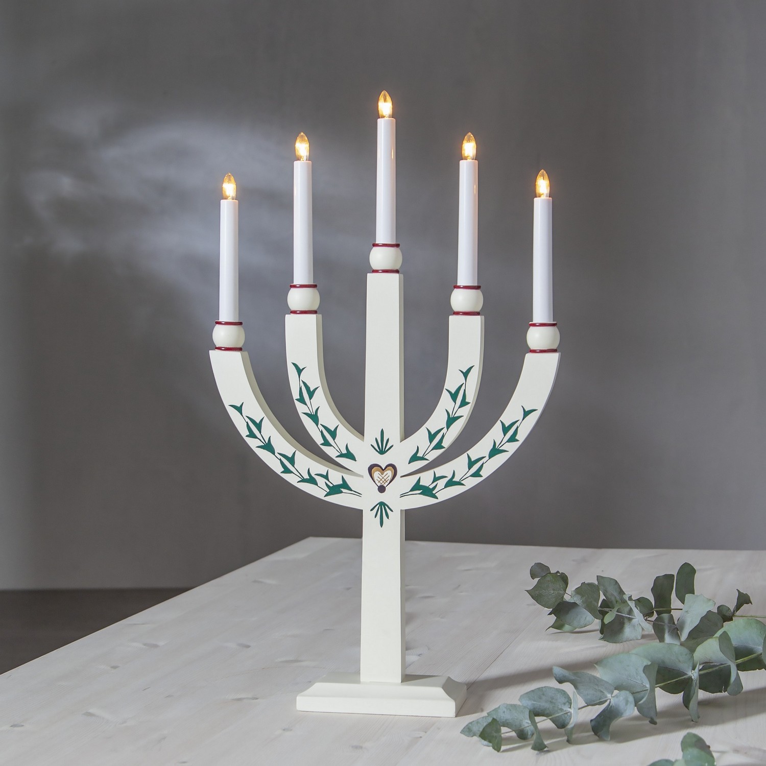 Ljusstake Elias Tradition vit Vit