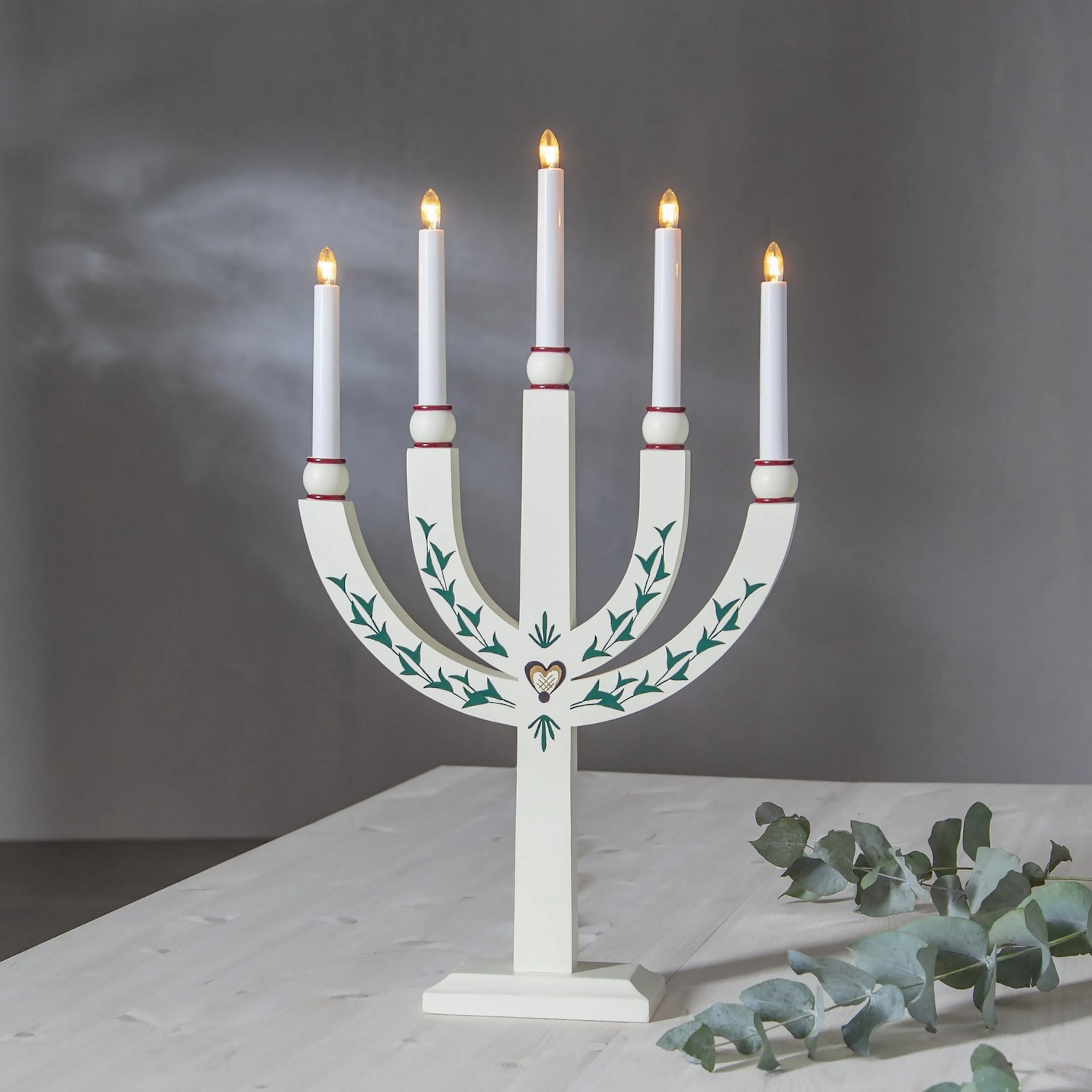 Ljusstake Elias Tradition vit Vit