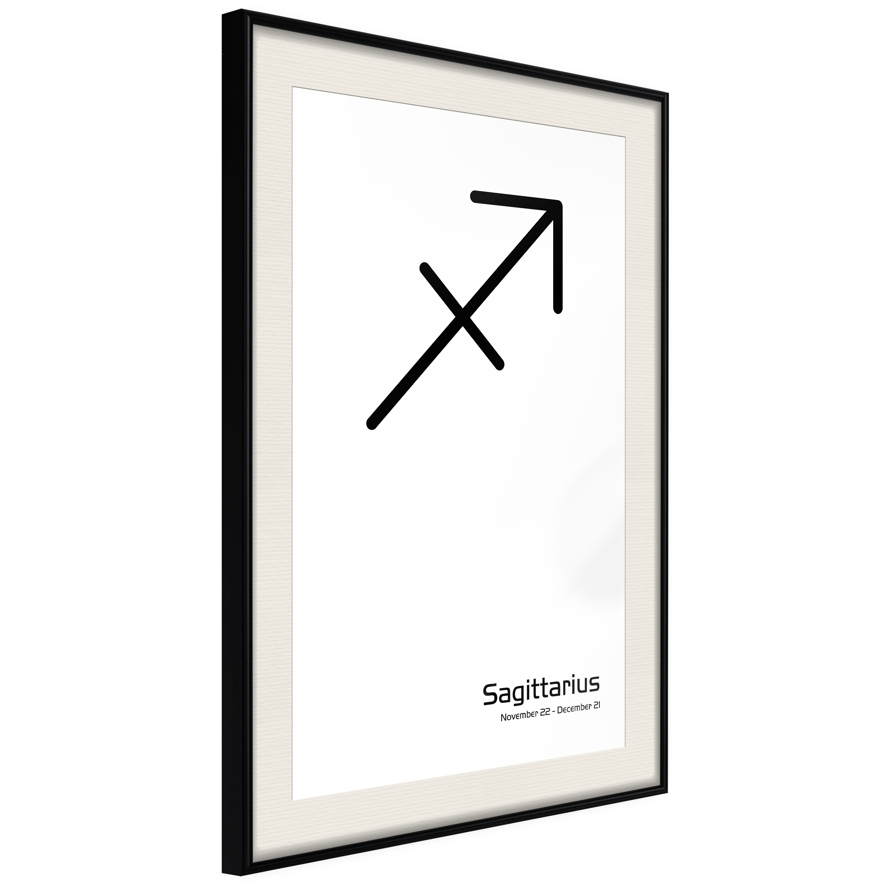 Affisch - Sagittarius [Poster] 40x60 Svart ram med passepartout, 40x60 cm