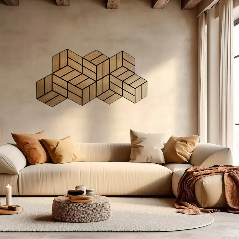 Akustikpaneler NQD Smartwall Hexagonformade 15-Pack